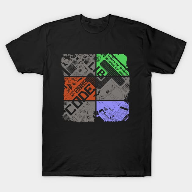 Matrix Code T-Shirt by Print Boulevard